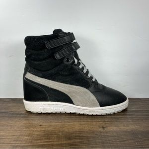 Puma Sky Hidden Wedge Luxe Black Gray Women’s Shoes